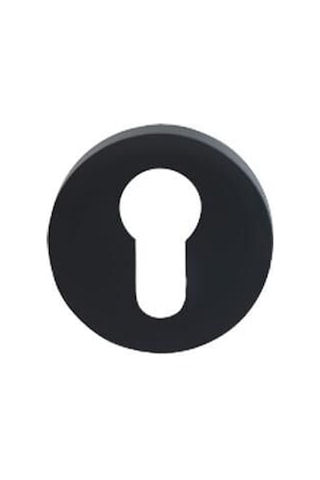 Hafele Yuvarlak Barelli Kapı Kolu Rozeti, Mat Siyah Renk