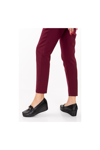 Artı-artı014-14501-t Hakiki Deri Ortopedik Platform Topuk Kadın Bağsız Hakiki Roc Siyah Ayakkabı 001