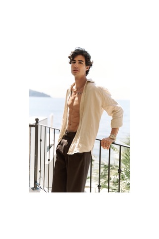 Enrico Kemer Detay Kahve Erkek Pantolon Kahve