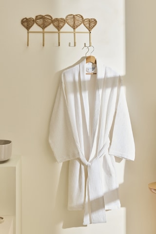 Kaşmir Home İris Waffle Bornoz Offwhite
