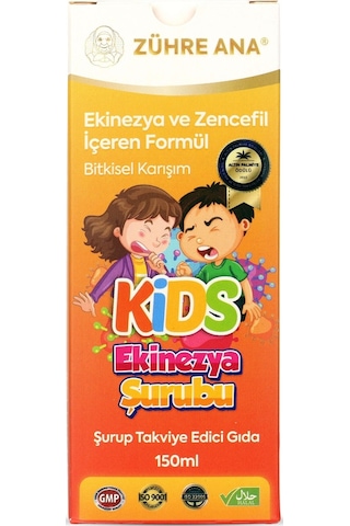 Zühre Ana Kids Ekinezya Şurubu Çocuklar İçin - Ekinezya ve Zencefil İçeren Şurup 150 ML
