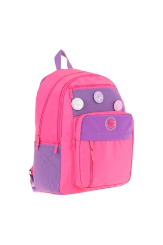 Kauko Holiday Kız Çocuk Altı Bölmeli Rozetli Okul Sırt Çantası - Pembe - K1830 Pembe - Mor