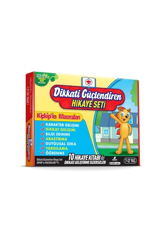 Dikkati Güçlendiren Hikaye Seti-Kip Kip'in Maceraları Kutulu Set 7-12 Yaş - 10 Kitap Takım - Osman Abalı - Adeda