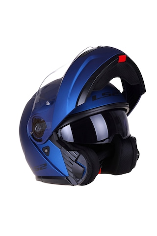 Ls2 Strobe 2 Mat Navy Mavi Çene Açılır Motosiklet Kask Mat Mavi