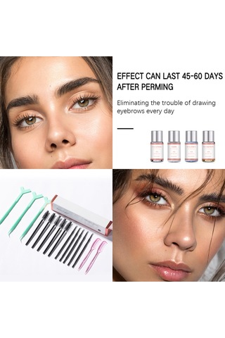 Kangvka Kaş Perm Seti 9 Parça - Profesyonel Kaş Kıvrımı Ve Şekillendirme - Ev Ve Salonu İçin Kolay Kullanım