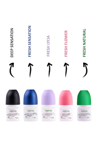 Agarta Fresh Natural Ter Kokusu Önleyici 24 Saat Etkili Beyazlatıcı Unisex Roll-On 50 ML