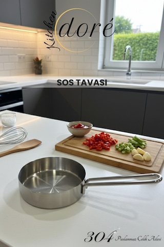 Çelik Sos Tavası 304 Yüksek Kaliteli Çelik Sos Ve Tereyağ Eritme Tenceresi 12 Cm Diğer