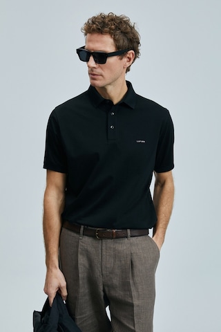 Lufian Erkek Polo Yaka T Shirt 111040228 Siyah Siyah