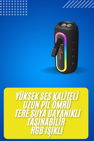 Bluetooth Hoparlör Usb Şarjlı Uzun Pil Ömrü Android Ve   Uyumlu  iOs Renkli