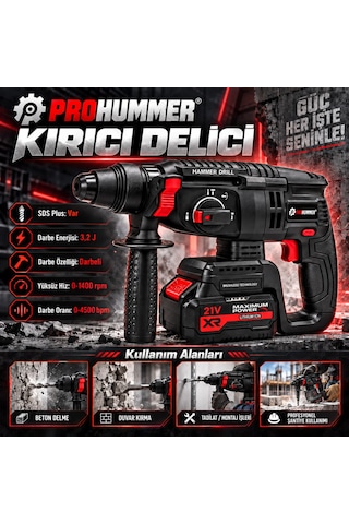 Prohummer Phm003 Blackforce Profesyonel Kömürsüz Akülü 4lü Vidalama Seti - 21v 4ah 700nm Somun Sökme, Vidalama Matkap, Kırıcı Delici Ve Avuç Taşlama