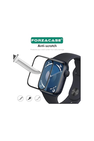 Forzacase Watch Serisi 10 46mm İçin Çerçeveli Tam Kaplayan 3d Pet Ekran Koruyucu Film - Fc016 Şeffaf
