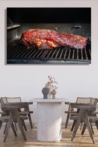 Aromatik Ve Gevrek Bir Dış Kabuğa Bark Sahip Dana Göğüs Eti Brisket Yatay Kanvas Tablo 3560
