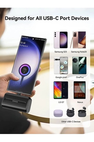 Novahub İphone Uyumlu 15/15p/15pro/15promax/samsung S24/23/22 Hızlı Şarj Usb-c 6000mah Taşınabilir Pil Amerika Birleşik Devletleri