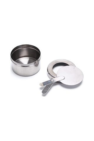 1x Taşınabilir Rüzgar Geçirmez Saplı Alkol Soba Yakıt Acil Durum Hayatta Kalma Açık Hava Aracı Gümüş