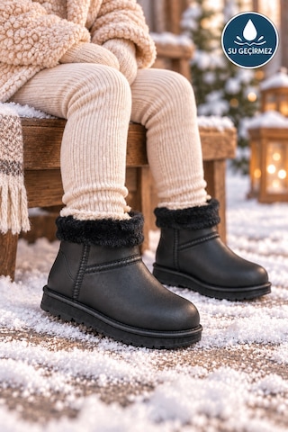 Vojo Kids Lina Su Geçirmez Kürklü Hafif Çocuk Günlük Bot 267800001912 01 Siyah