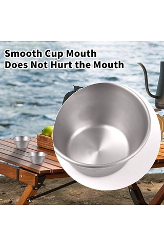 Tenfowee Ti Materyalı Hafif, Paslanmaz 15ml Çırak Bardak - Kamp, Piknik, Seyahat İçin Whiskey, Şarap, İçecek Bardağı 1