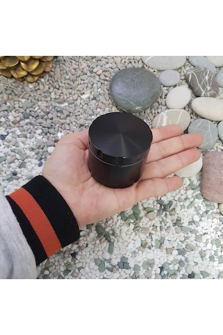 Siyah 55 MM Grinder Alloy Herbal Öğütücüsü Parçalayıcı Rb85sy