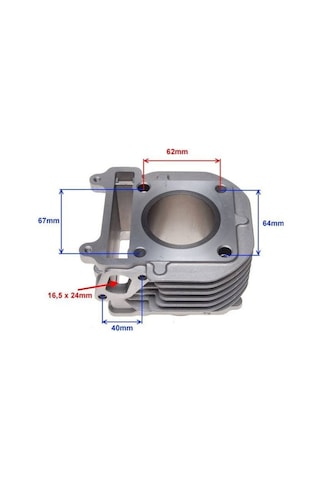 Hsgl Motorsiklet Cygnus Yamaha Rs125 Silindir Piston Komple Set 51038