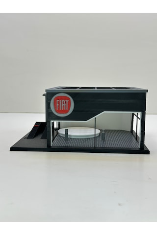 3d Baskı 1/64 Ölçekli Fiat Showroom Tasarımlı Diorama Araç Sergileme Garajı