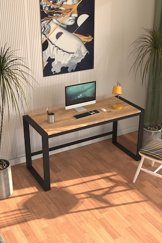 Marsilya Çalışma Masası 152x55 Atlantik Çam Atlantik Çam  -  Siyah