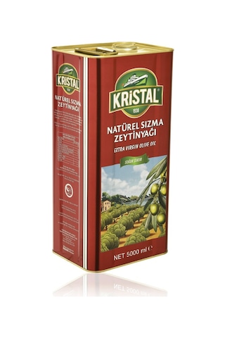 Kristal Naturel Sızma Zeytinyağı Teneke Dg 5 L