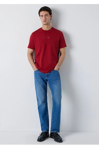 Mavi M0612732-89065 Mavi Logo Baskılı T-shirt Erkek Tişort KIrmızı
