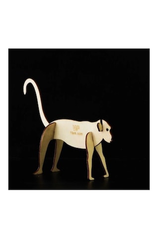 Ahşap Maket Hayvanlar Çocuklar Boyanabilir - Maymun Boya Setli