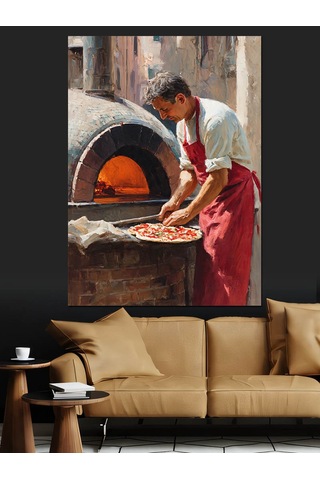 Ahşap Tablo Taş Fırında Pizza Yapımı
