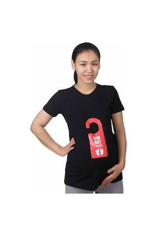 Mummy's Baby Hamile Tişört Do Not Disturb Siyah 7983