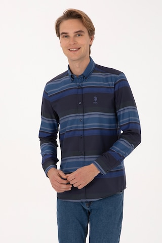 U.s. Polo Assn. Erkek Lacivert Gömlek Desenli 50316648-vr033 Lacıvert