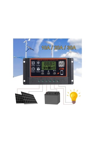 Pazly Şarj Şarj Otomatik Kontrol Kadar Güneş Cihazı Akımı Akım Adaptasyonlu 12v/24v 100a'ya - İw