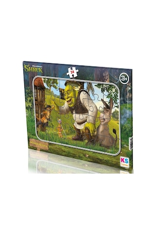 Ks Games 24 Parçalık Shrek Frame Puzzle - Erkek Çocuk - Sh704-1 - 3 Yaş Üzeri