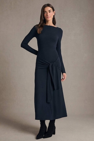 Defacto Bodycon Vücudu Saran Penye Midi Elbise G7878ax26spnv253 Lacivert-nv253