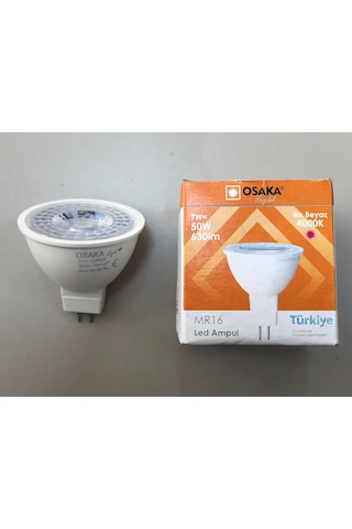 10 Adet Osaka 220v 7w 630 Lümen 4000 Kelvin Ilık Beyaz Mr 16 Led Spot 1