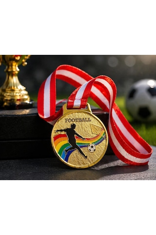 Avessa Mad-fut-1 Futbol Figürlü Madalya 6.5 Cm Çok Renkli