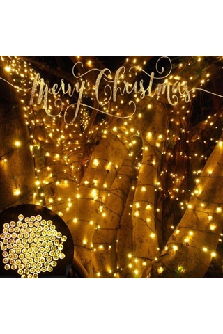 Technojet Solar 200 Ledli 22 Metre Bahçe Aydınlatma Dekorasyon Gü Çok Renkli