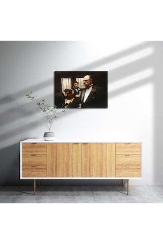 Cakasepetim The Godfather Marlon Brando El Öpme Sahnesi Ahşap Mdf Tablo