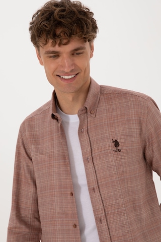 U.s. Polo Assn. Erkek Bakır Gömlek Desenli 50316640-vr182 Bakır