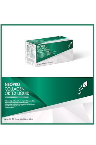 Neopro Kolajen Ortex Likit 30 'lu Flakon - Hidrolize Sığır Kolajeni Tip 1 Ve Tip 3-glıkozamin Sülfat