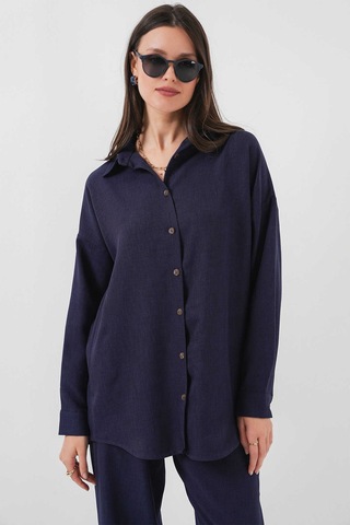 Gabria Keten Ön Düğmeli Takım Lacivert