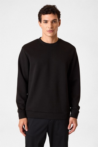 Backandbond Bisiklet Yaka Siyah Sweatshirt