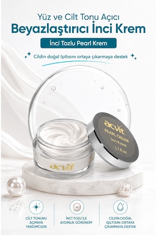 Acvit Cilt Tonu Renk Açıcı İnci Krem 50 ML