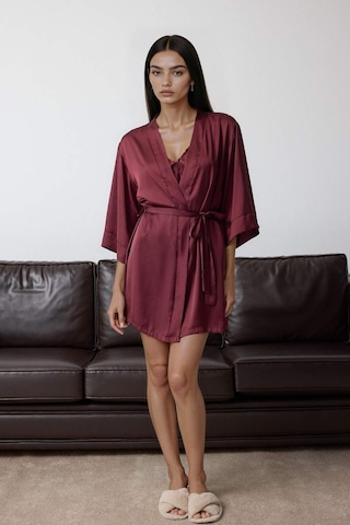 Defacto Regular Fit Wrap Yaka Saten Sabahlık-fall İn Love G1672ax25aubr210 Bordo-br210