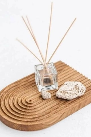 Gökkuşağı Premium Sunum Tahtası 30x18 Cm Açık Kahve Renkli