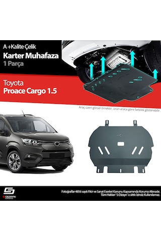 S-dizayn Toyota Proace Cargo 1.5 Çelik Karter Muhafaza Koruma 2018 Üzeri A+ Kalite