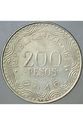 Kolombiya 200 Peso 2016 Macaw Papağanı Temalı.