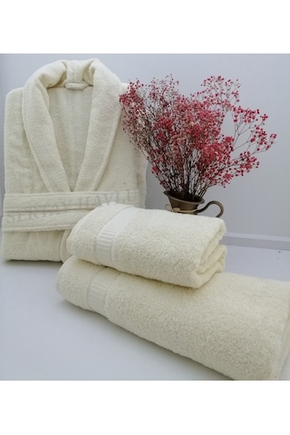 Sertay Seray Collectıon %100 Pamuk Bornoz/50X90/70X140 Set 3 Parç