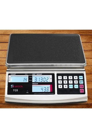 Swock Tcs-a 15k Dijital Hassas Sayıcı Terazi - Hassasiyet: 0.2 Gr. Max: 15 Kg.