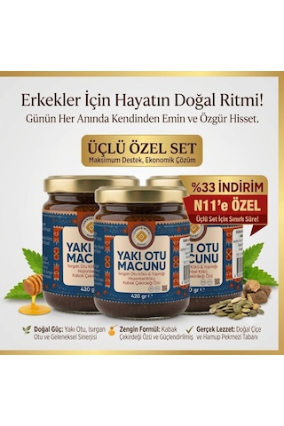 3 X 420 Gr Yakı Otu Macunu Erkekler Için Yaşam Konforuna Destek Bitkisel Macun