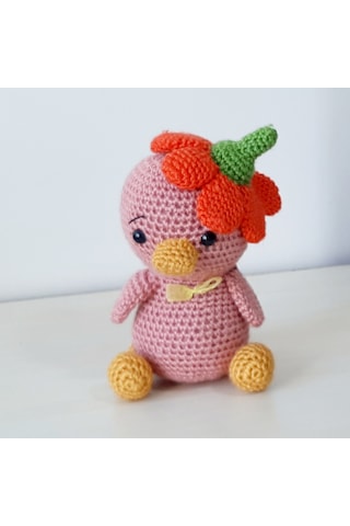 Amigurumi Örgü Oyuncak Civciv Gülkurusu